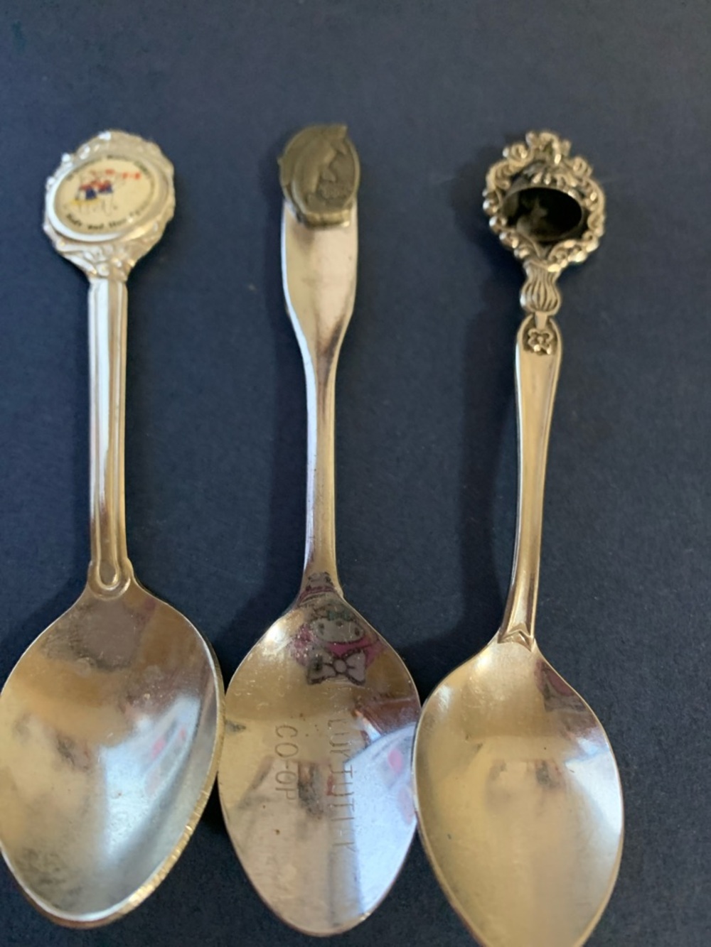 Vintage Decorative Silver-Tone Collectible Spoons - Set of 3